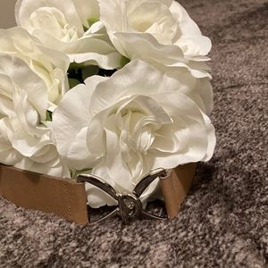 Genuine Leather Daniel Cream Belt- Size S/M